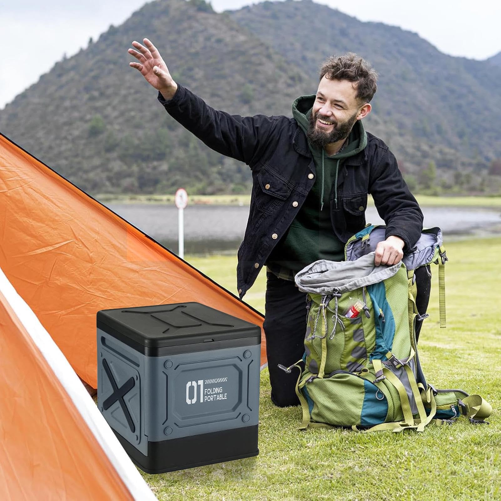 Tragbares Töpfchen für Erwachsene - Hochleistungsklapper Porta Töpfchen | mit Deckel | Kompakte tragbare Toilette für Reisen, Camping, Auto, Boot, Zeltgebrauch, leicht zu transportieren und reinigen,