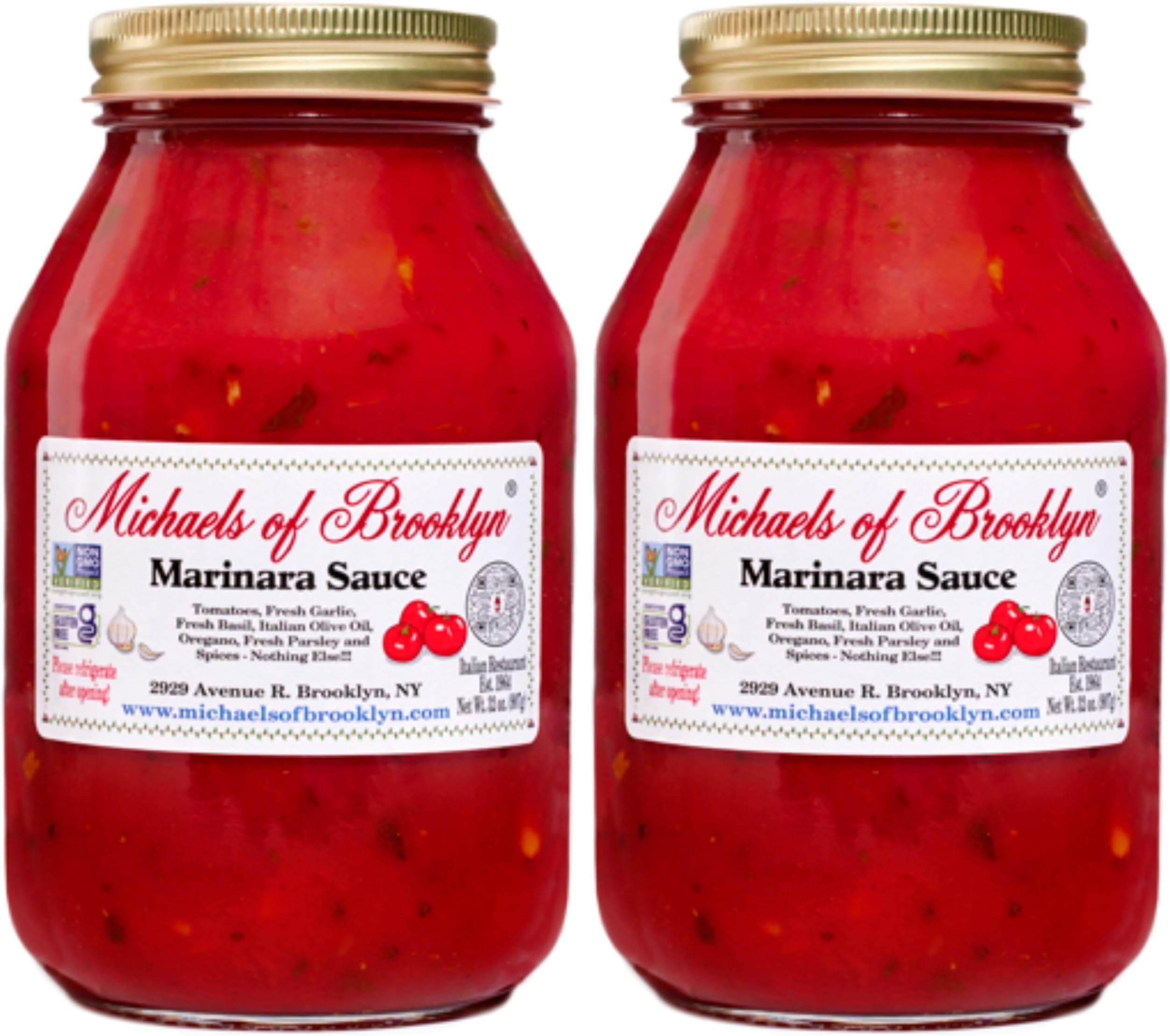 Michael's of Brooklyn Marinara Sauce, 32 oz (Pack of 2)