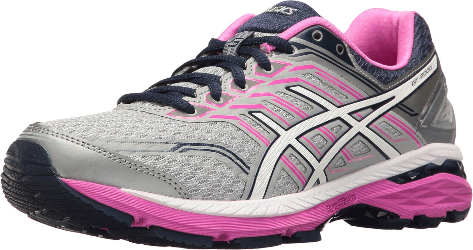 ASICS GT-2000 Women's US D WIDE, Mid Grey/White/Pink Glow