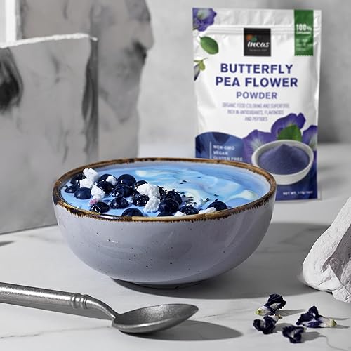 Miniatura 6 de INCAS - Polvo de flor de guisante mariposa 100% orgánico USDA  4 onzas  Té Matcha azul orgánico  Extracto verificado sin OMG de Tailandia  Culinario