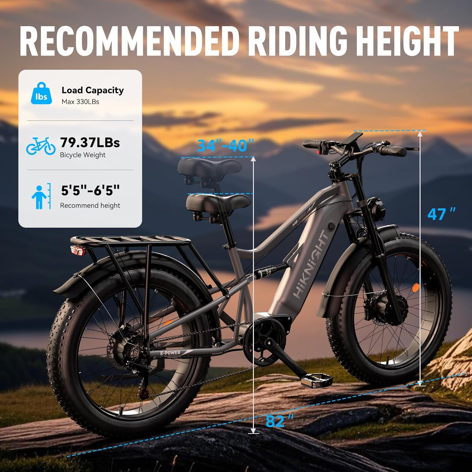 Dual Motor Electric Bike Peak 3000W, 52V 20AH Battery E Bike for Adults 26 Inch Fat Tire Mountain Electric Bicycle 38 MPH, Full Suspension Dual Hydraulic Disc Brake, Up to 90 Miles Range