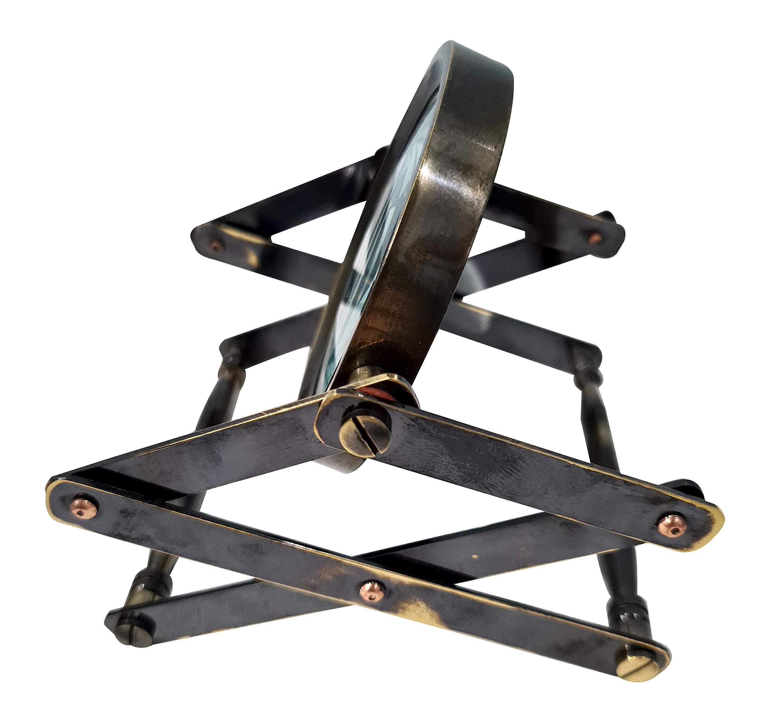 Loupe de bureau en laiton vintage objet chic pour cabinet