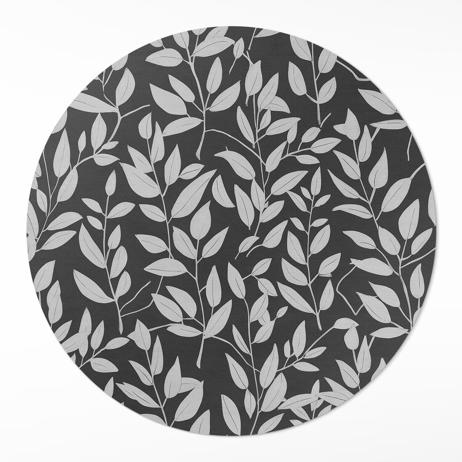 Tapis vinyle rond maison deco brindilles brillantes 100cm