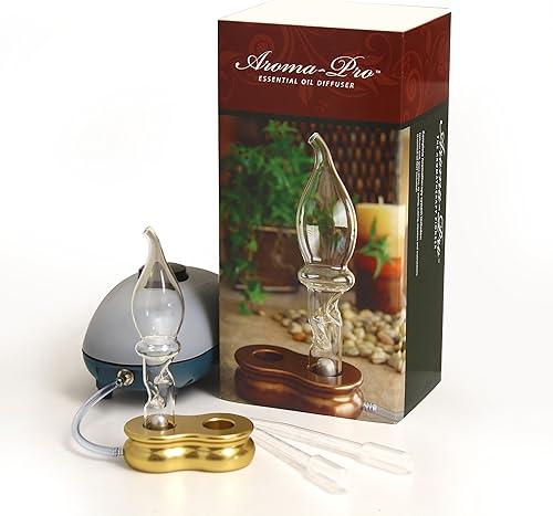 Aroma-Pro Difusor de aceite esencial para difusor de aroma para el hogar, difusor de aromaterapia de vidrio hecho a mano de 110 V con difusión en