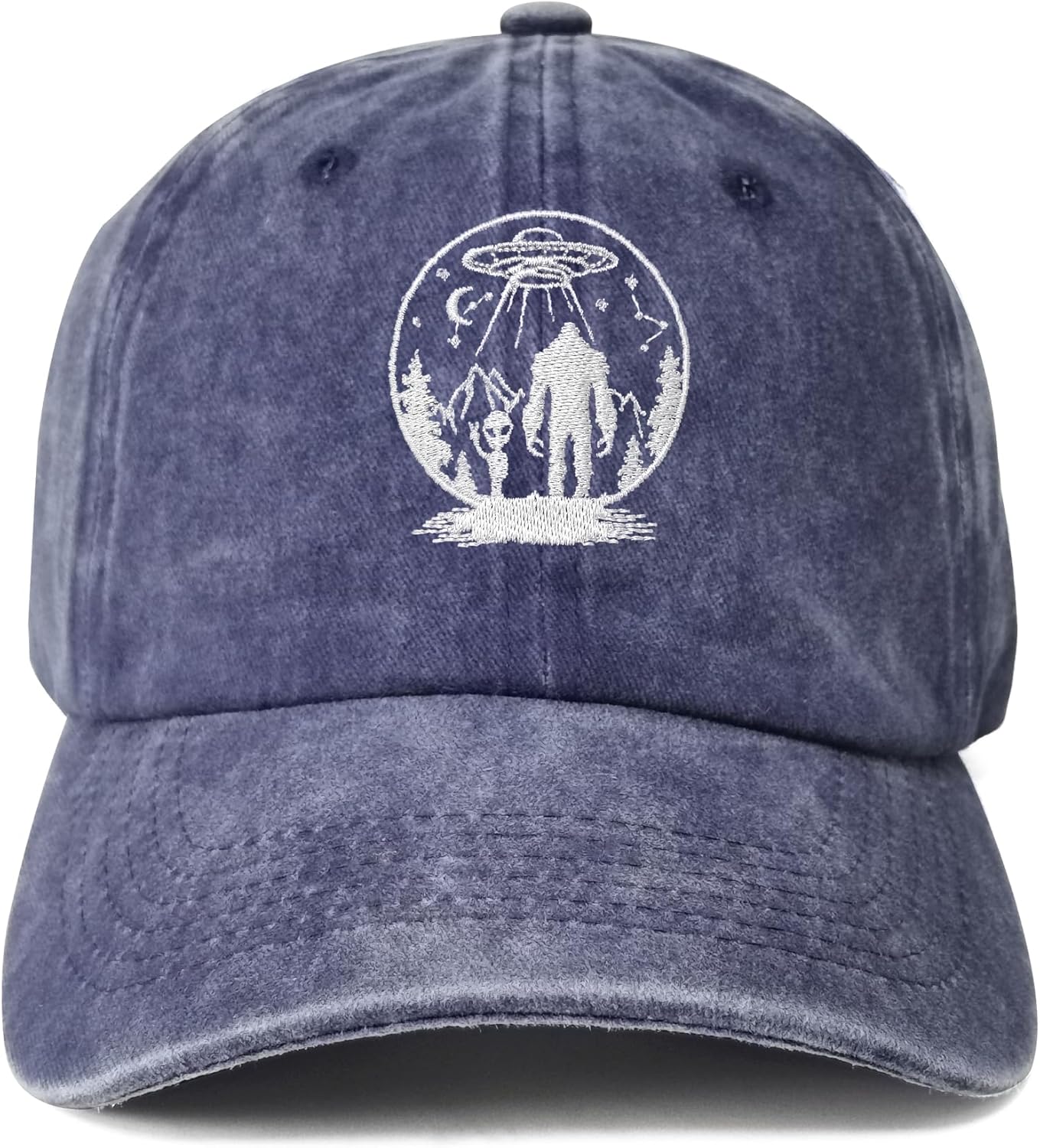 Enodtter Embroidered UFO Alien Big Foot Hats