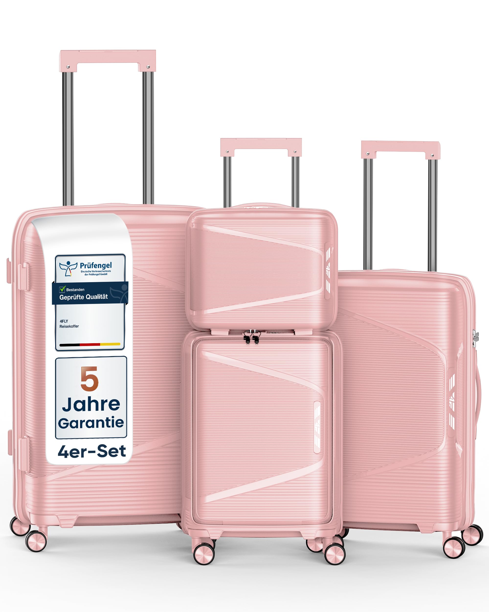 Valigetta rigida leggera da viaggio e set di valigie: trolley con serratura TSA, ruote doppie, manico telescopico in alluminio e doppia cerniera, beauty case, bagaglio a mano e bagaglio da lavoro