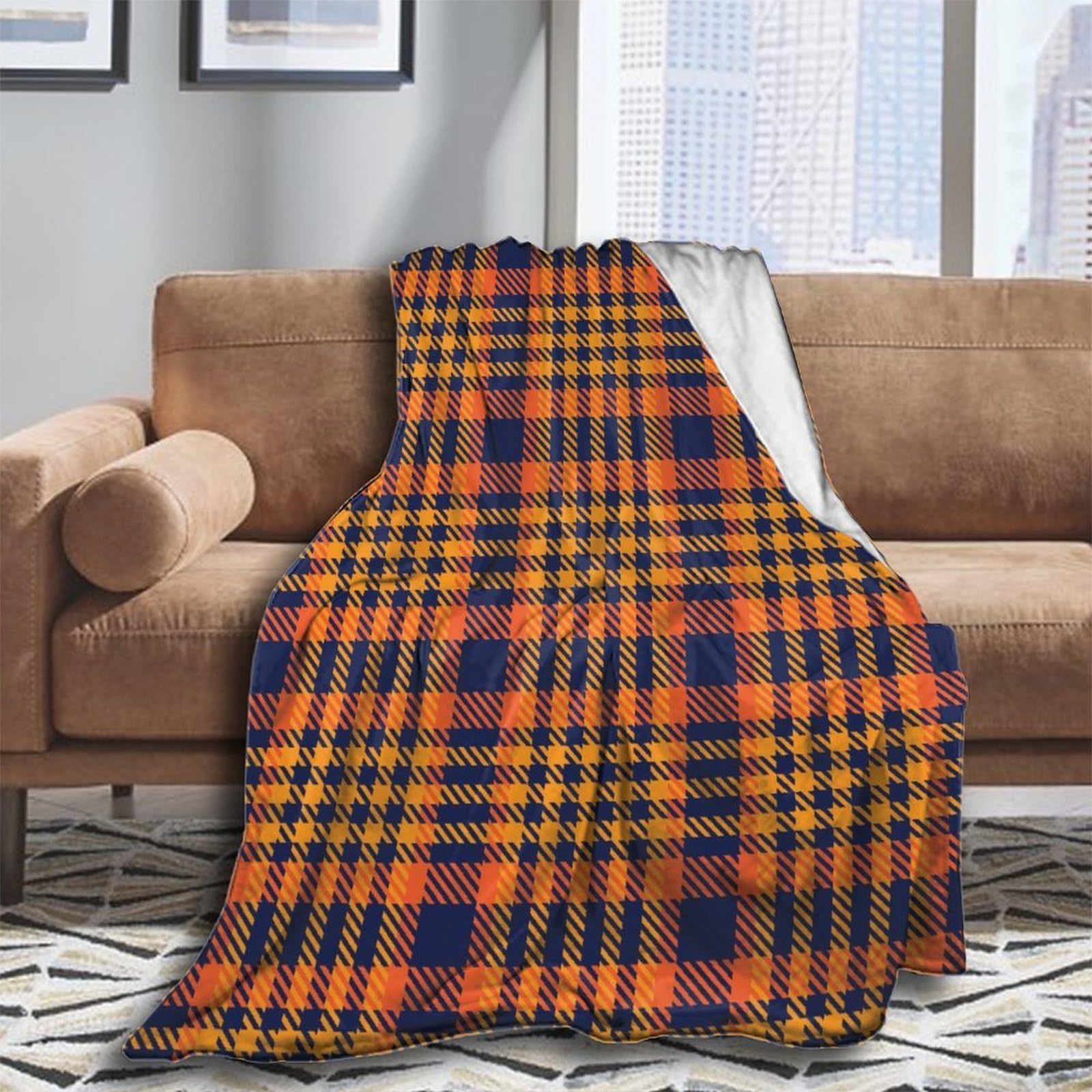 Oudrspo Throw Blanket for Couch Soft Skull and Crossbones Blankets and Throws for Sofa