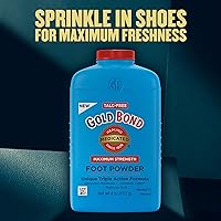 Vista 4 de Gold Bond Polvo para pies medicado 4 oz., Control de olor y alivio de la picazón de máxima potencia