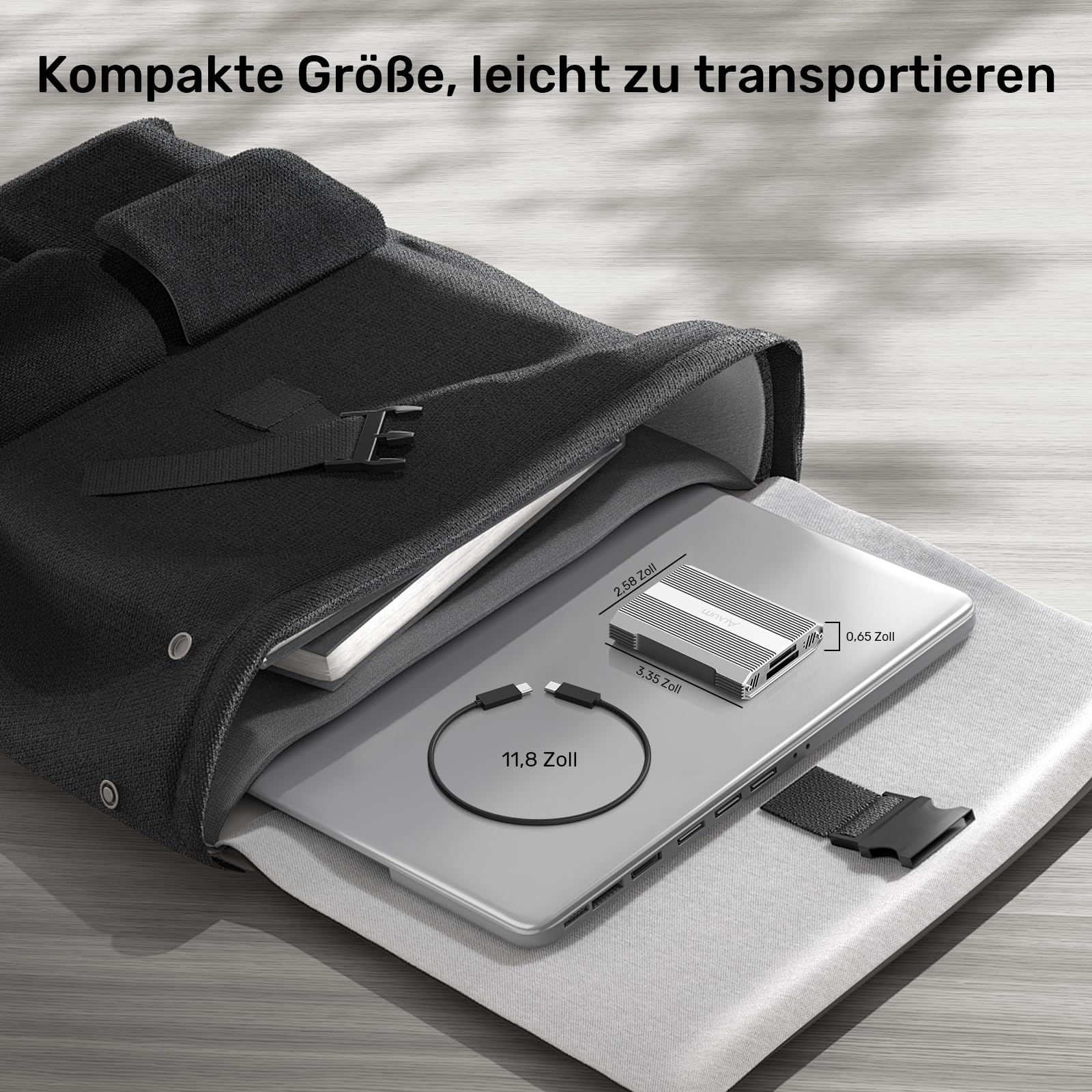 Alxum Kartenleser 10Gbps für CFexpress Typ A & SD4.0 UHS-II Dual-Slot USB-C | Alu-Gehäuse, kompakt & LED-Status Dual-Slot gleichzeitig Ideal für Fotografen & Videografen Windows, Mac, Linux, Android