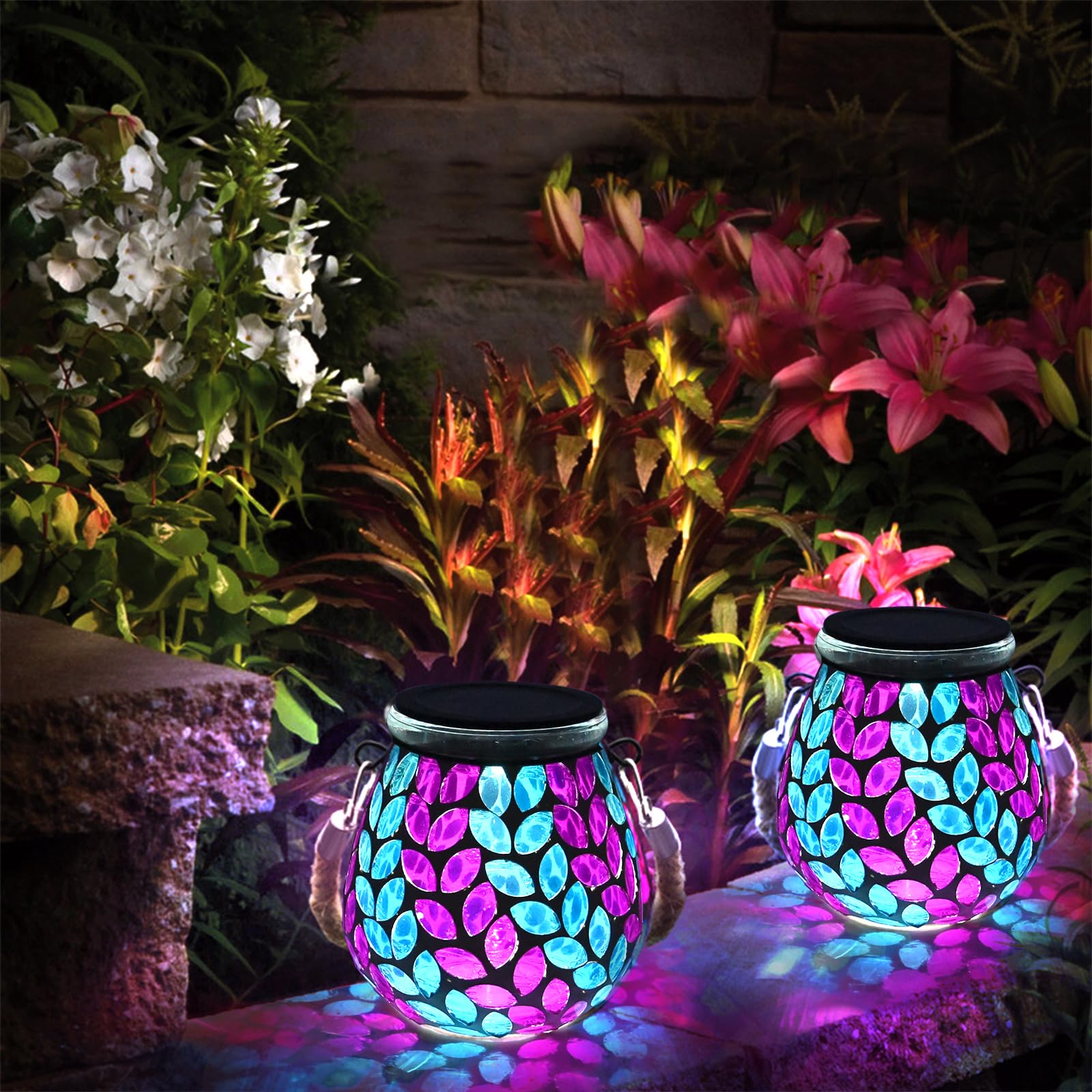 TOTHDATE 1PCS Oval Solar Mosaic Lights Outdoor - Image 2