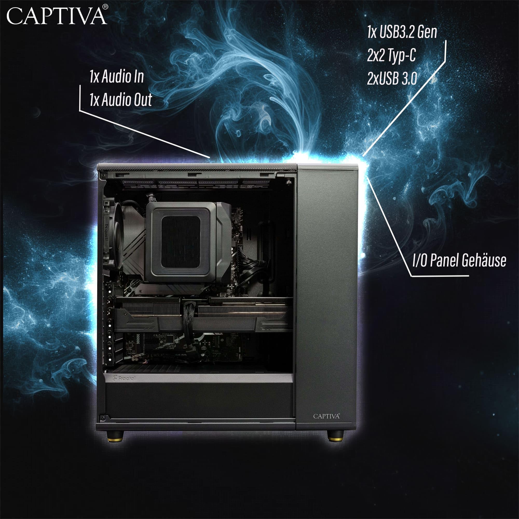 Captiva PC Highend Gaming I92-919 | Intel Core i7 14700KF | 32GB DDR4 RAM | NVIDIA GeForce RTX 5070 12GB | 2 TB SSD | Windows 11 Home