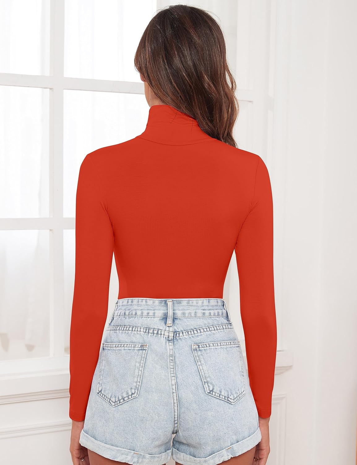 Kindcall Women Long Sleeve Turtleneck Bodysuit Shirts 2025 Fashion Going Out Tops - Image 5