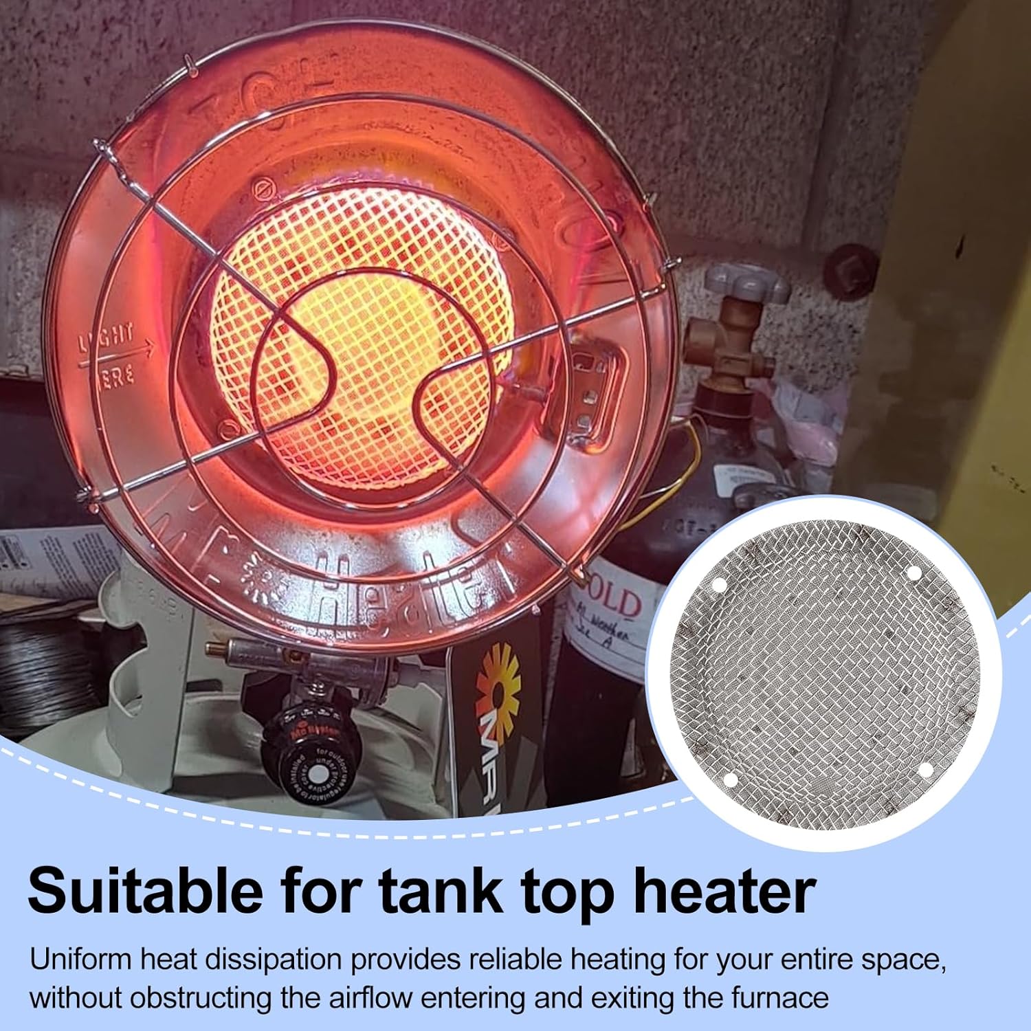 F273164 Grid Screen Kit for Tank Top Heaters - Compatible with Mr Heater Models MH12 MH12C MH12T MH12CS MH12TS MH24T MH24TS MH42T for Mr Heater Replacement Parts, Propane Top Heater Grid Screen Kit