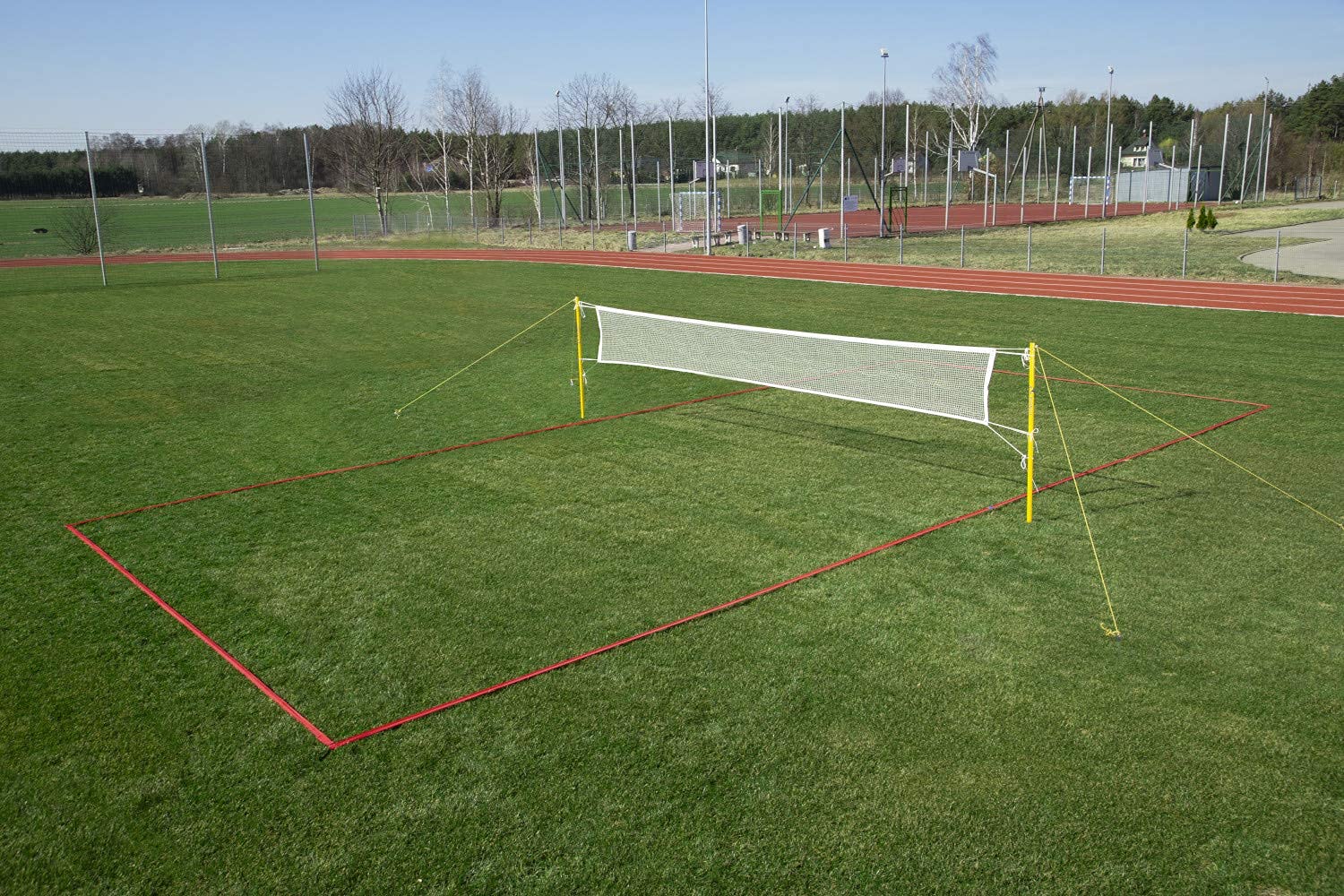 Lignes De Délimitation Terrain Badminton/Tennis 610x1340 Cm - Filet Non Inclus - Pour Sport En Extérieur