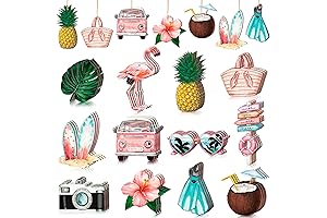 36-Piece Christmas Tree Ornaments: Festive Flamingo Beach Vibes