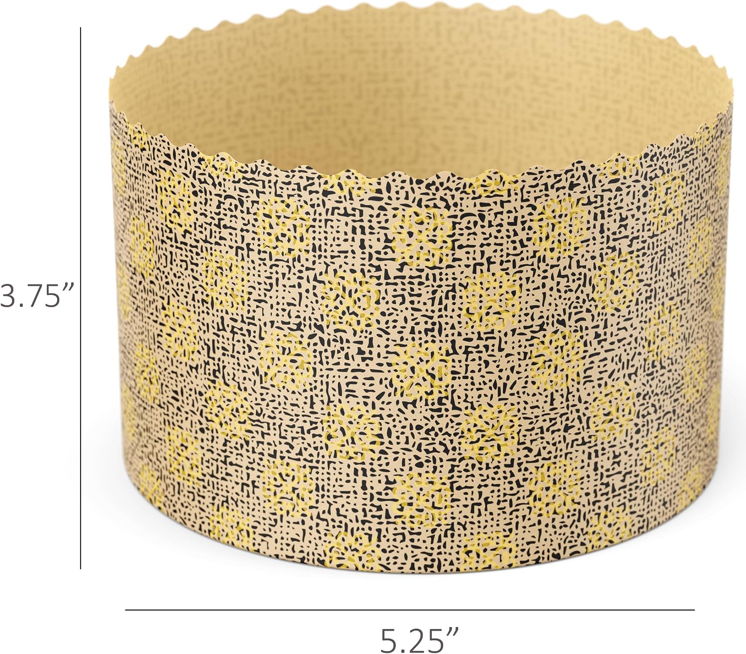 Durable Panettone Paper Mold Medium - 18 oz Disposable Panettone Pan for Cake and Bread - 5 in Panettone Molds for Baking 500 g - Easter Bread Paper Mold Paska 6 pack