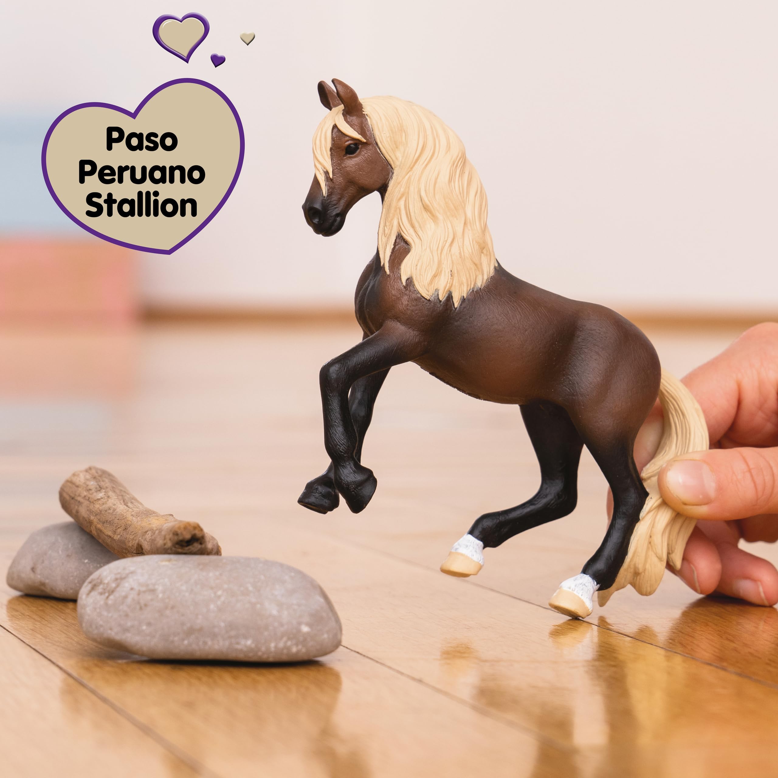 schleich 13952 Ogier rasy paso peruwiański, od 5 lat, HORSE CLUB - figurka, 3 x 14 x 10 cm | Figurka do zabawy od 6 lat | wierny w szczegóły koń | dekoracja lub figurka kolekcjonerska | prezent dla dziewcząt i chłopców