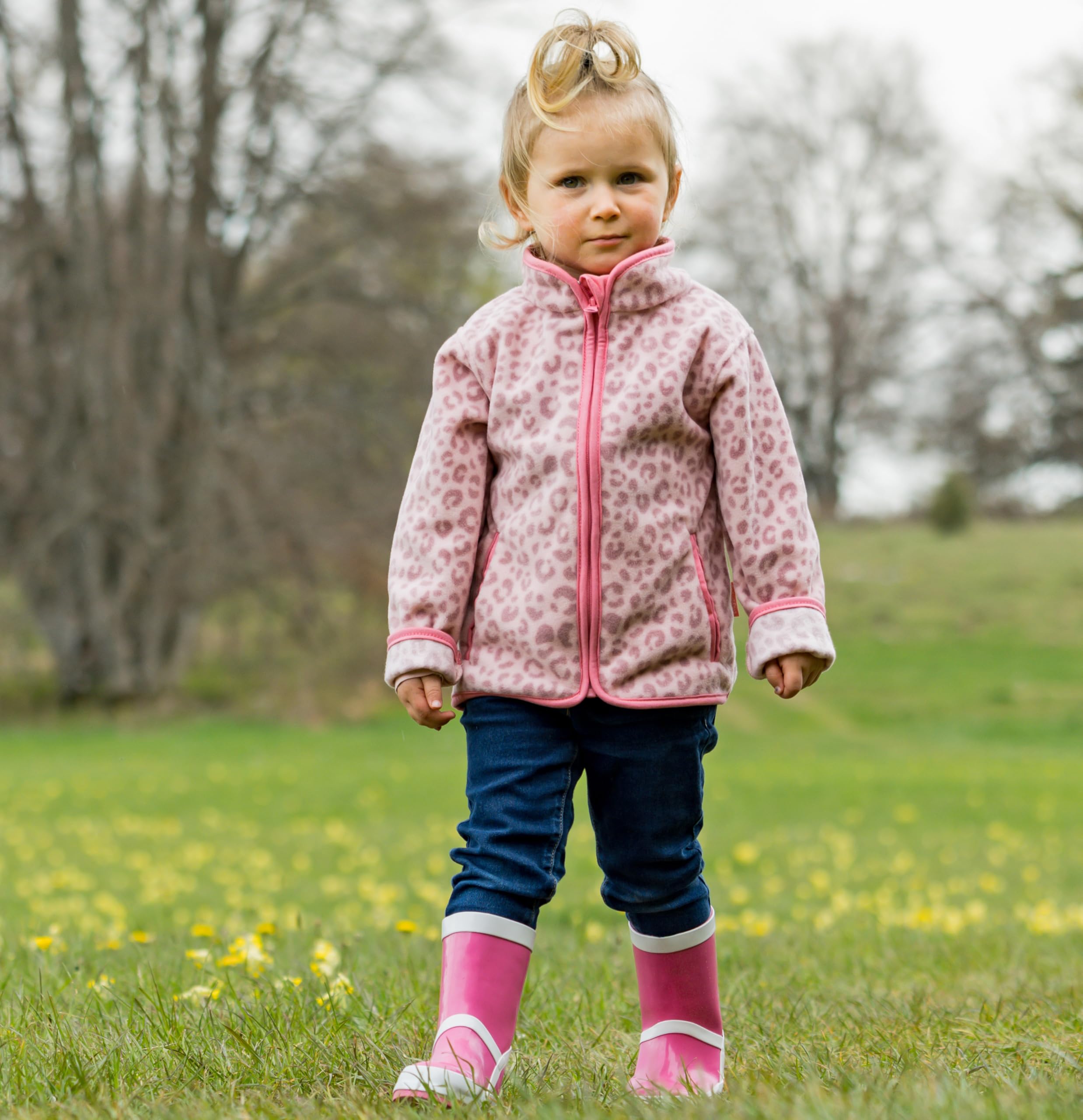Playshoes Dziewczęca kurtka polarowa, różowa, 128, Rosa, 128 cm