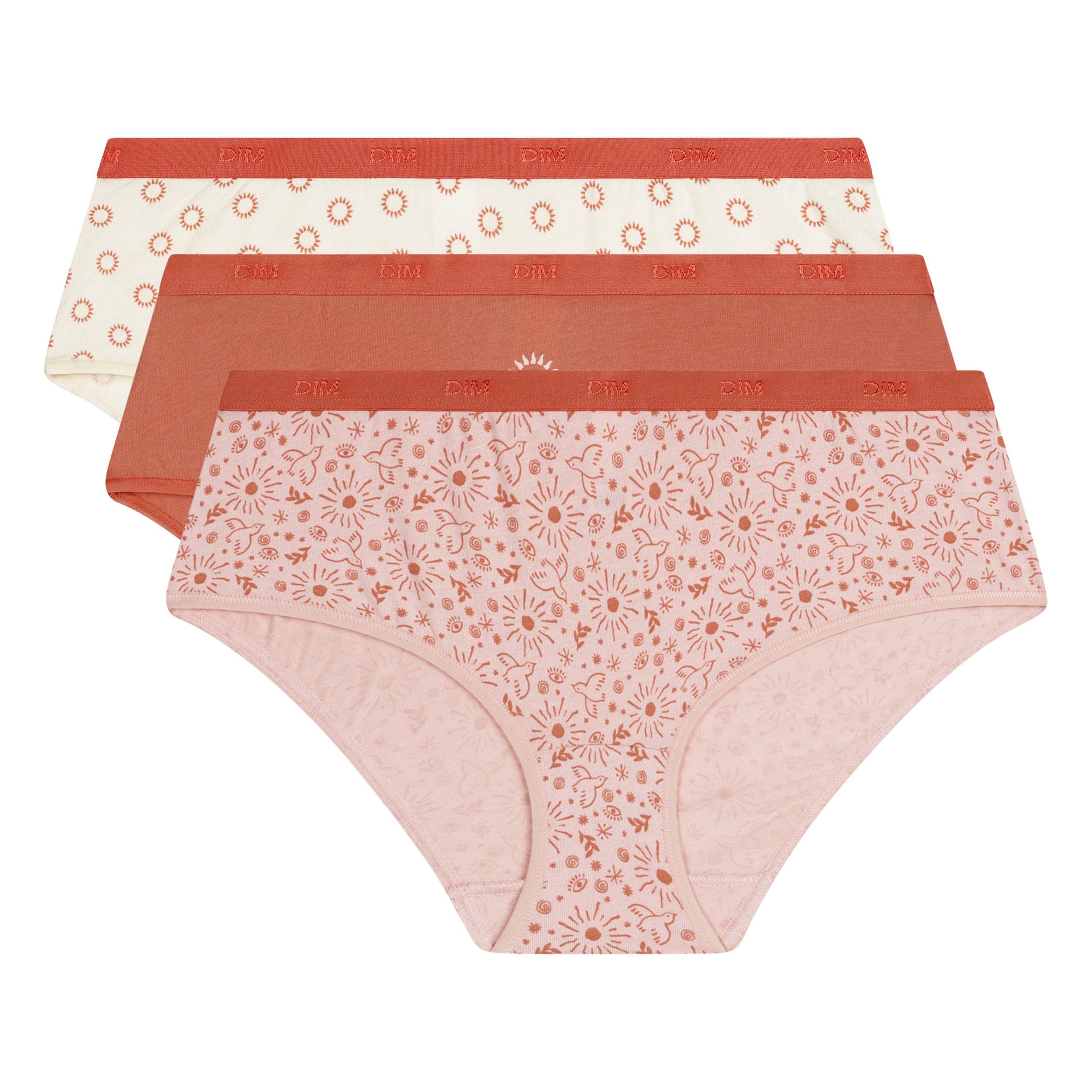 Dim Les Pockets Coton Couleurs & Motifs X3 Boxer Mujer (Pack de 3)