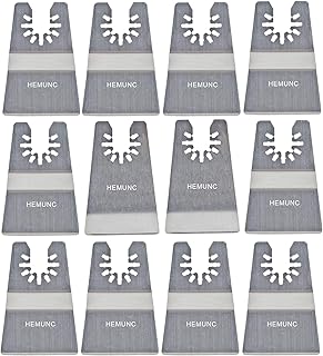 Oscillating tool scraper blades set, include oscillating rigid scraper blade 10pcs, flexible multitool scraper blades 2pcs, universal fit oscillating multitool scraper blades for carpet tile adhesives