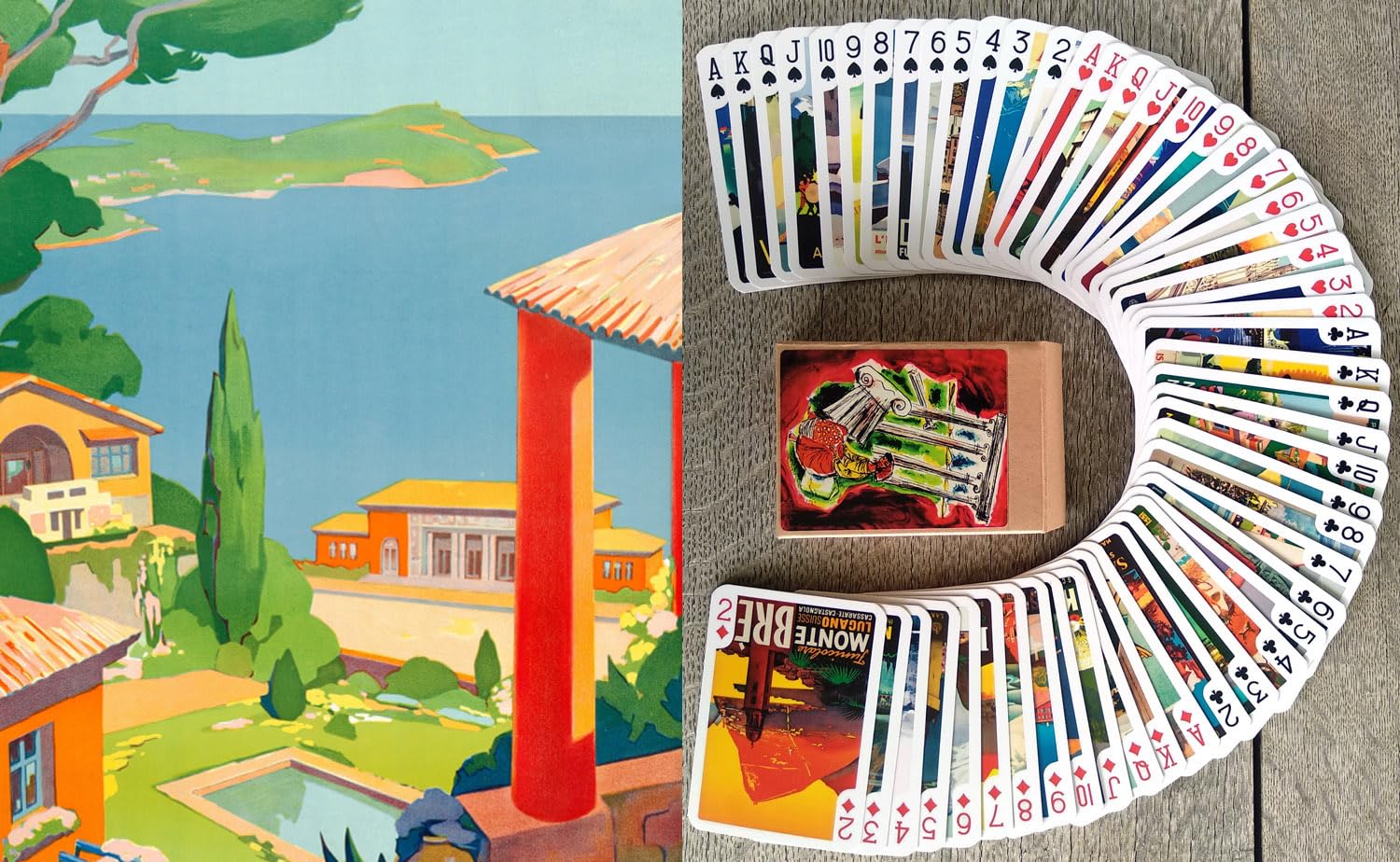 Amazon.com: FLONZGIFT Europe Travel Playing Cards (Poker Deck 54