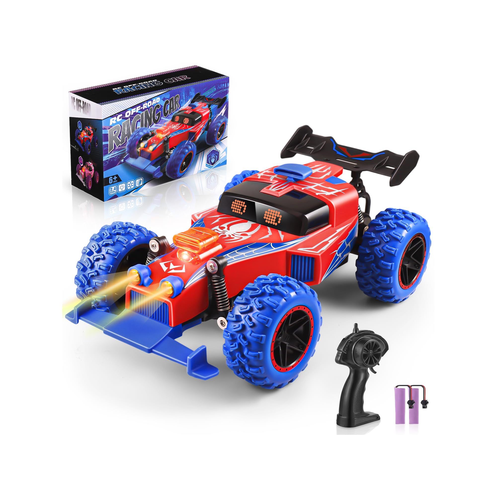 Spiderman voiture Ford GT télécommandée 1/16 cadeau anniversaire enfant 6 ans