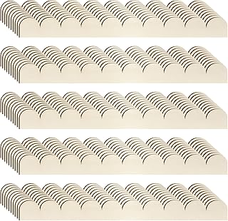 50 Packs Unfinished Scalloped Wood Trim DIY Decorative Wood Molding for Home Wall Cabinet Shelf and Window Door Decor