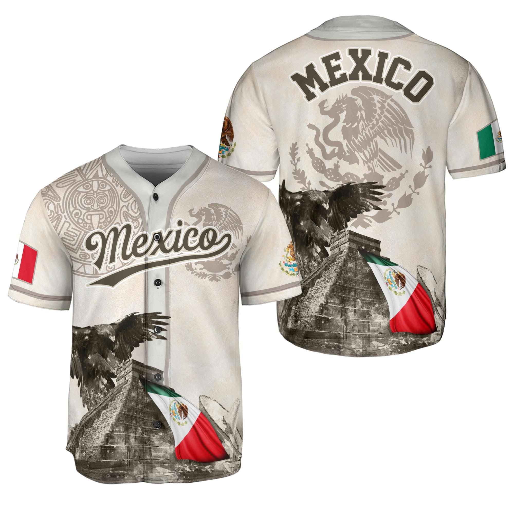CHIARA CONTI Mexico Baseball Jersey - Men's Mexican Baseball Shirt (L)