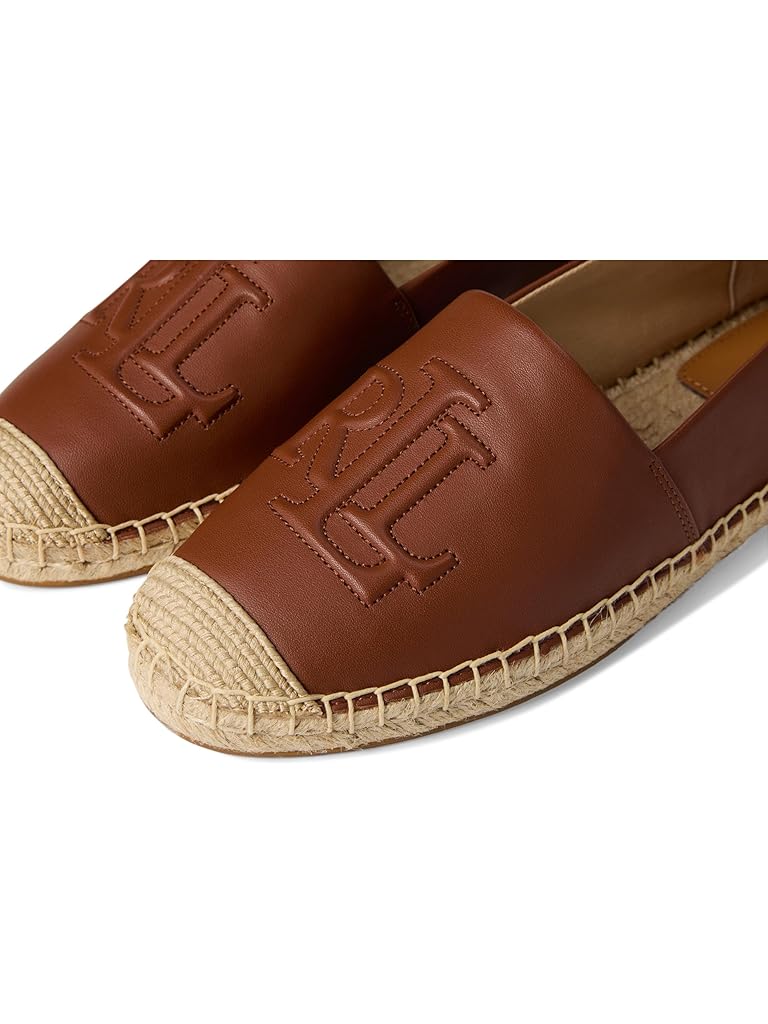 Tan Lauren Ralph Lauren Cameryn Nappa Leather Espadrille