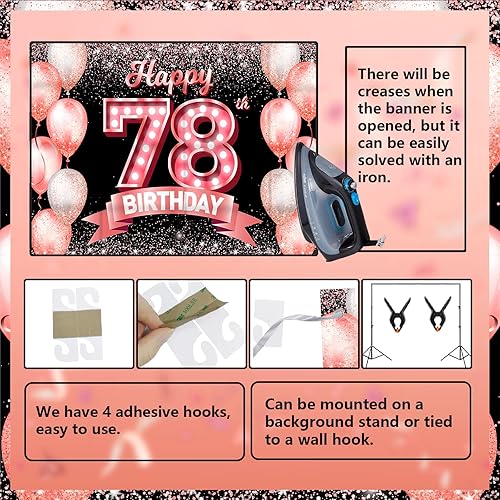 Vista 383 de Happy 21st Birthday Rose Gold Banner Backdrop Cheers to 21 Years Old Confetti Balloons Theme Decor Decorations for Women 21 Years Old Pink Birthday