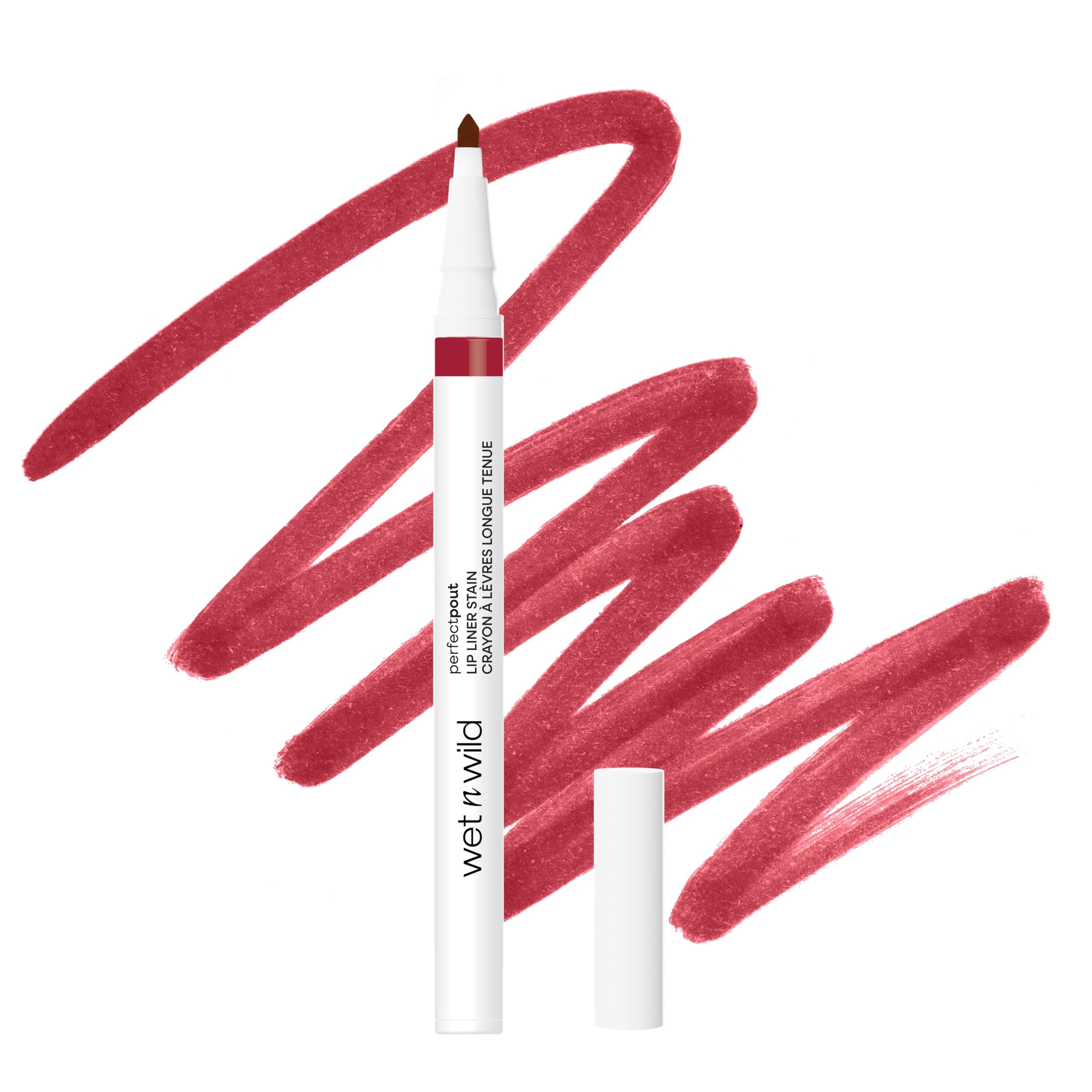 Wet n Wild Perfect Pout Lip Liner Stain, Transfer-Proof Tint for Lining Lips, Pointed Tip for High Precision and Flat Side for Easy Fill-In, Long-Lasting, Cherry Crimes