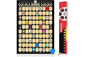 Mahtavaa Top 100 Movies Bucket List Scratch Off Poster