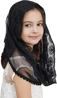 Lace Headcovering for Girls Church Mantilla Veils for Girl Lace Head Cover V87