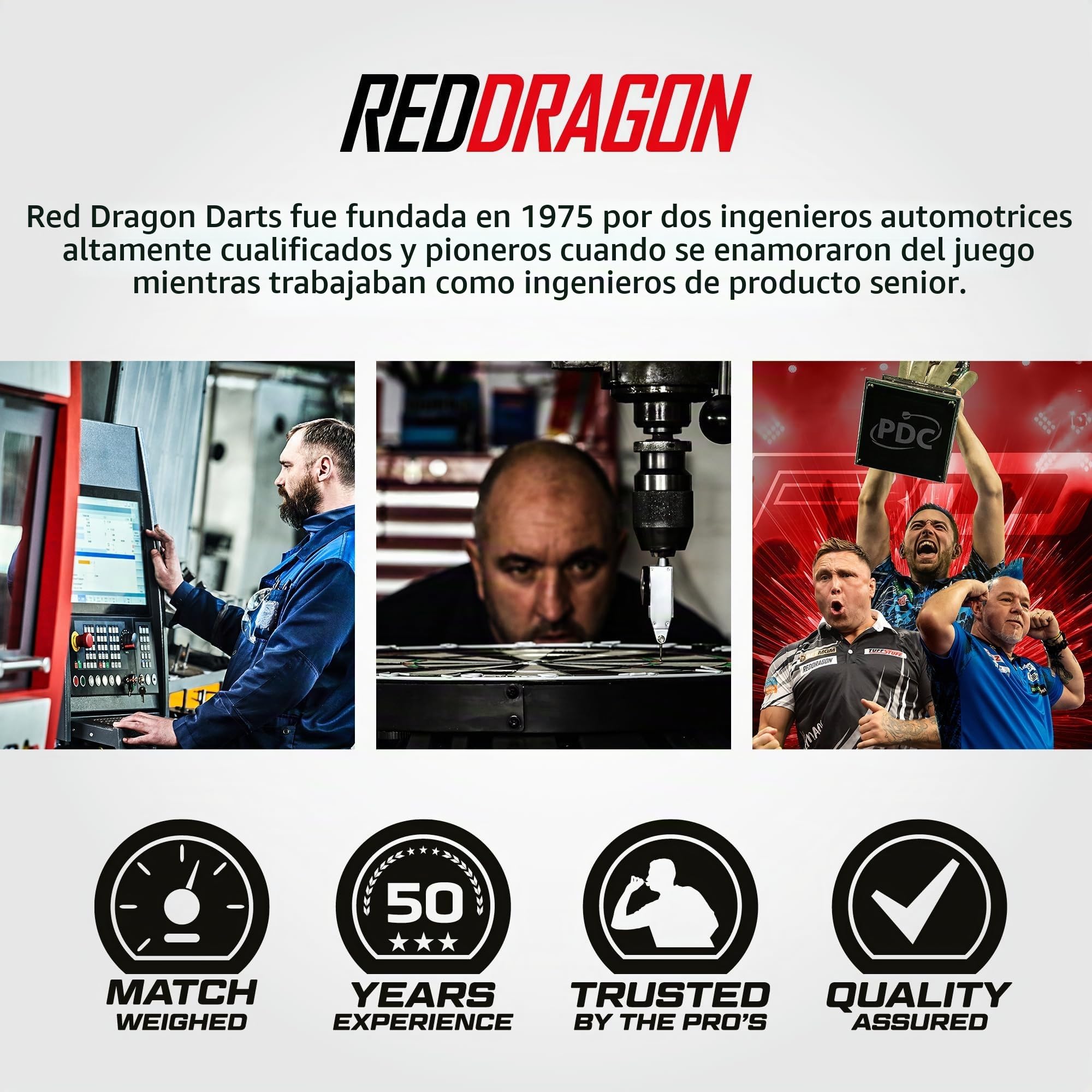 Red Dragon Razor Edge Juegos de dianas Profesionales: Calidad estándar de Torneo y diseño de dragón Duradero Envolvente con 2 Dardos con Punta de Acero de latón