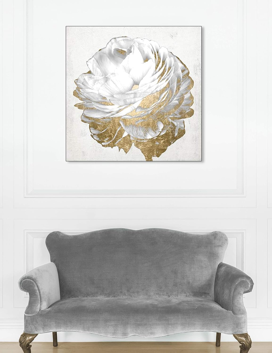 Amаzоn Crаzу 🔥 Dеаlѕ Oliver Gal 'Gold and Light Floral White' The Floral and Botanical Wall Art Decor Collection Modern Premium Canvas Art Print Uр Tо 40% оƒƒ Oliver Gal 'Gold and Light Floral White' The Floral and Botanical Wall Art Decor Collection Modern Premium Canvas Art Print
