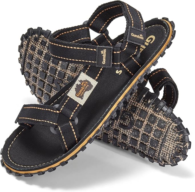 Gumbies Tracker Unisex Sandal, with Supersoft Cotton Adjustable Straps, Cotton Footbed & Recycled Rubber Sole - Comfort
