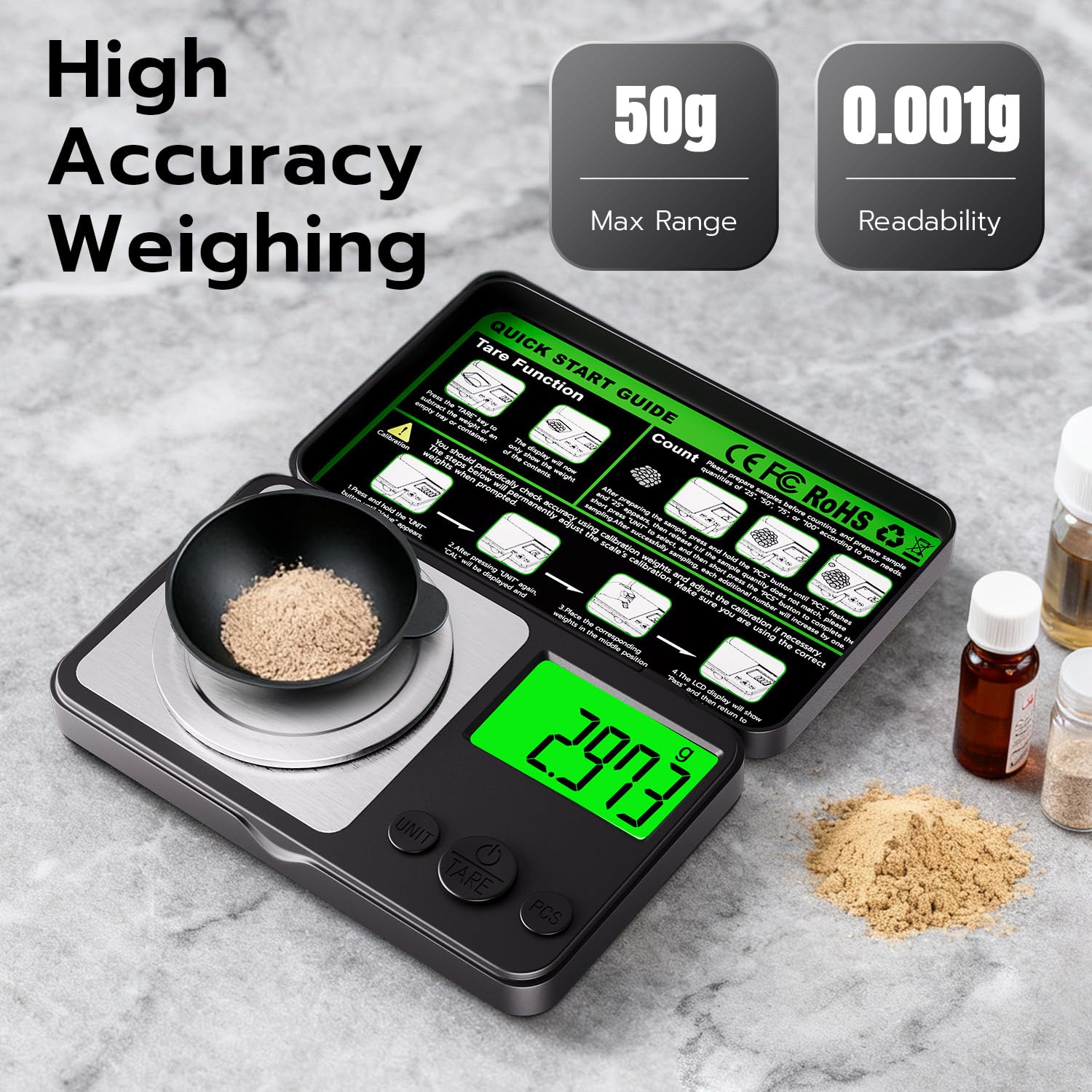Weeg nauwkeurig je eieren op 0.01 gram met de digitale weegschaal