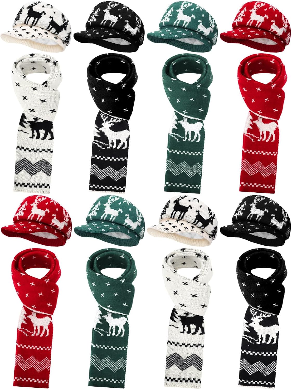 Winter Scarf and Hats Set Bulk Knitted Beanies Scarf for Women Christmas Xmas Gift