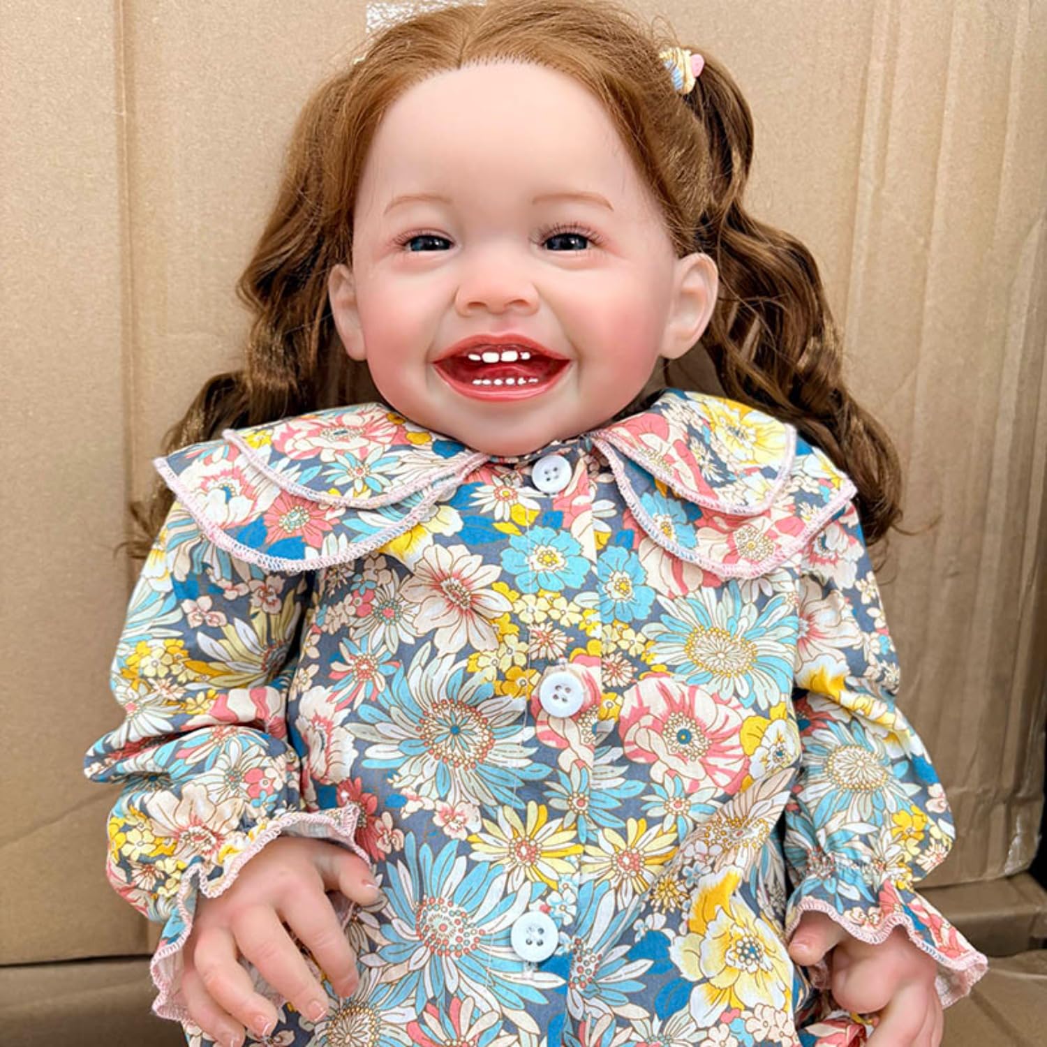 Lonian 24 cale Reborn Baby uśmiechnięte lalki dziewczynka Real Looking