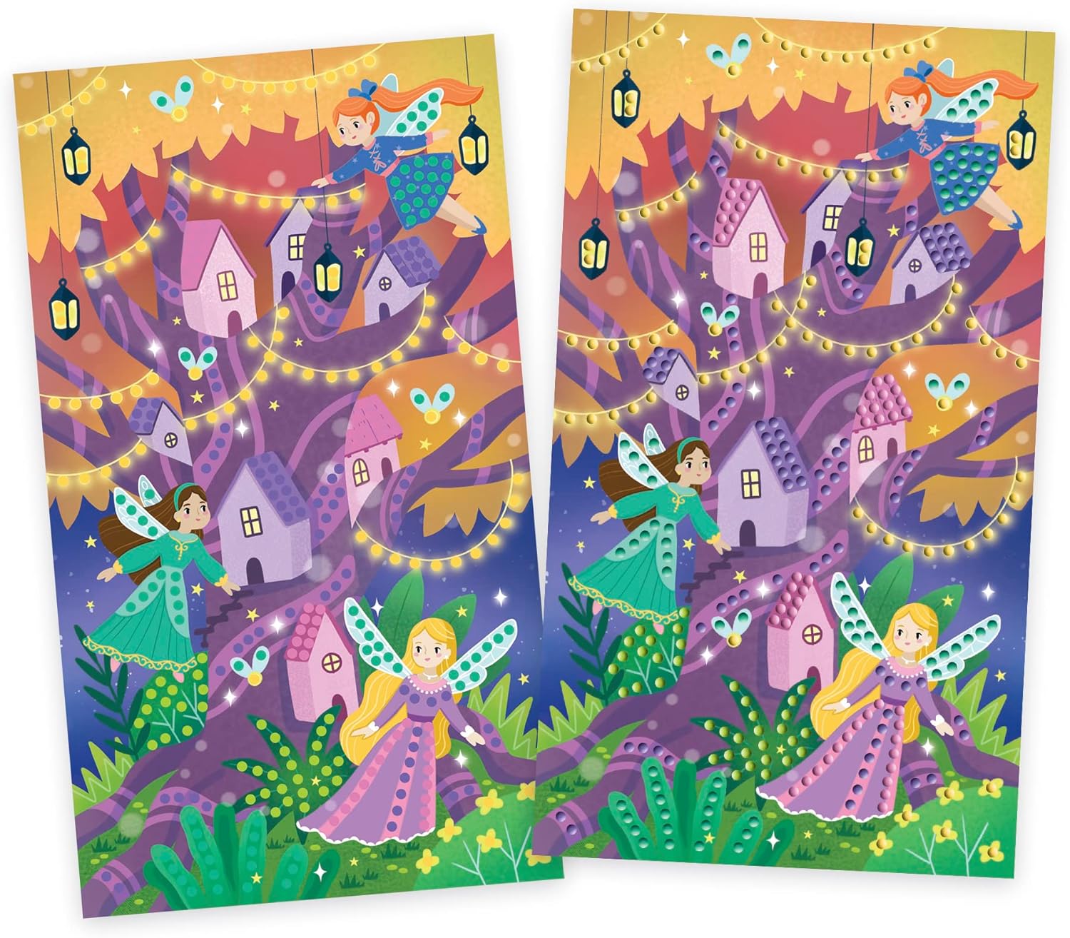 Janod - Mini Rhinestone Pasting Set - Magic Theme - Les Ateliers du Calme - Creative Leisure Kit for Children - Fine Motor Skills and Concentration Learning - Ages 7 and Above, J07877