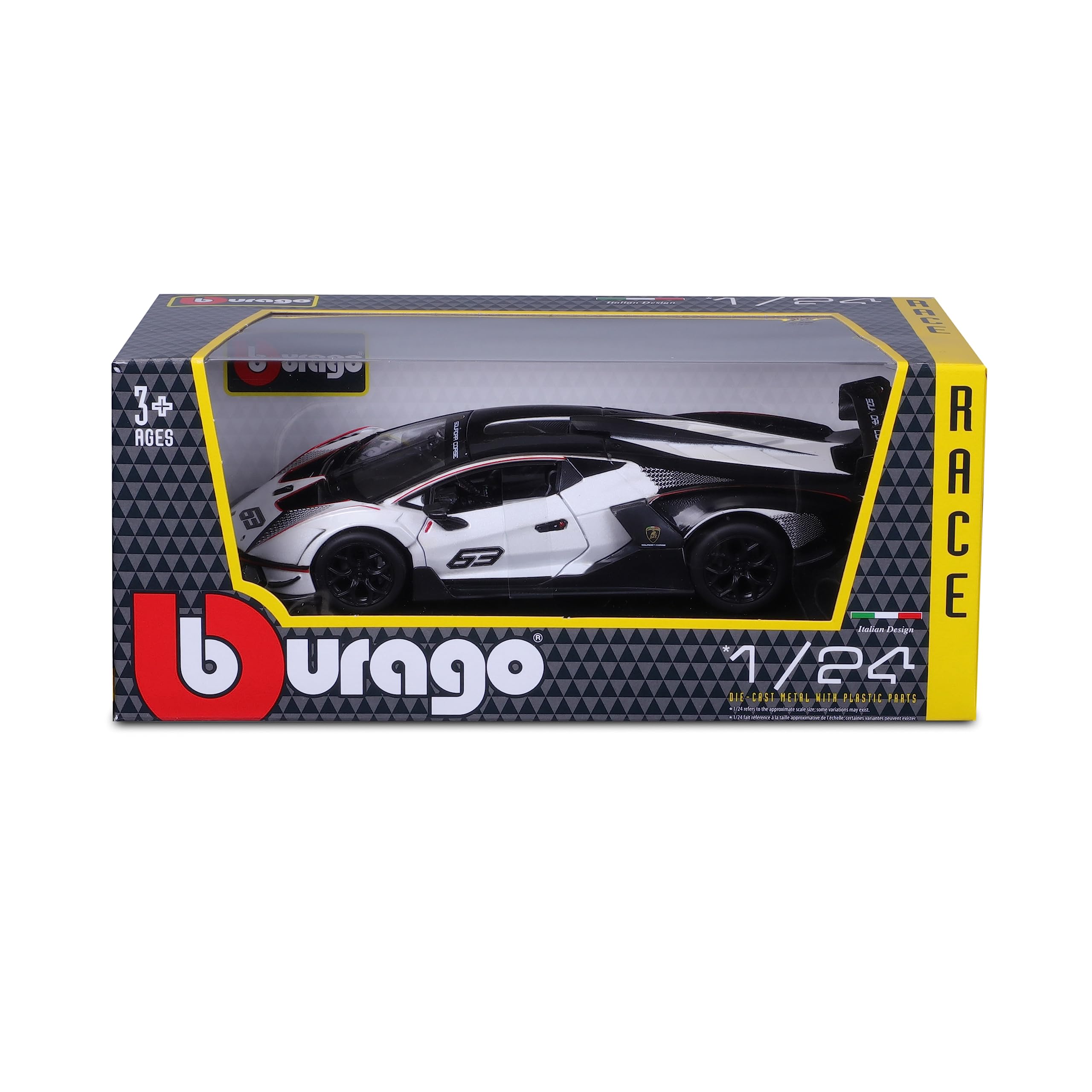 Bburago LAMBORGHINI ESSENZA SCV12-1:24 Scale - Incredibly Detailed Die-Cast Replica Collectible Super Car, White - Image 4