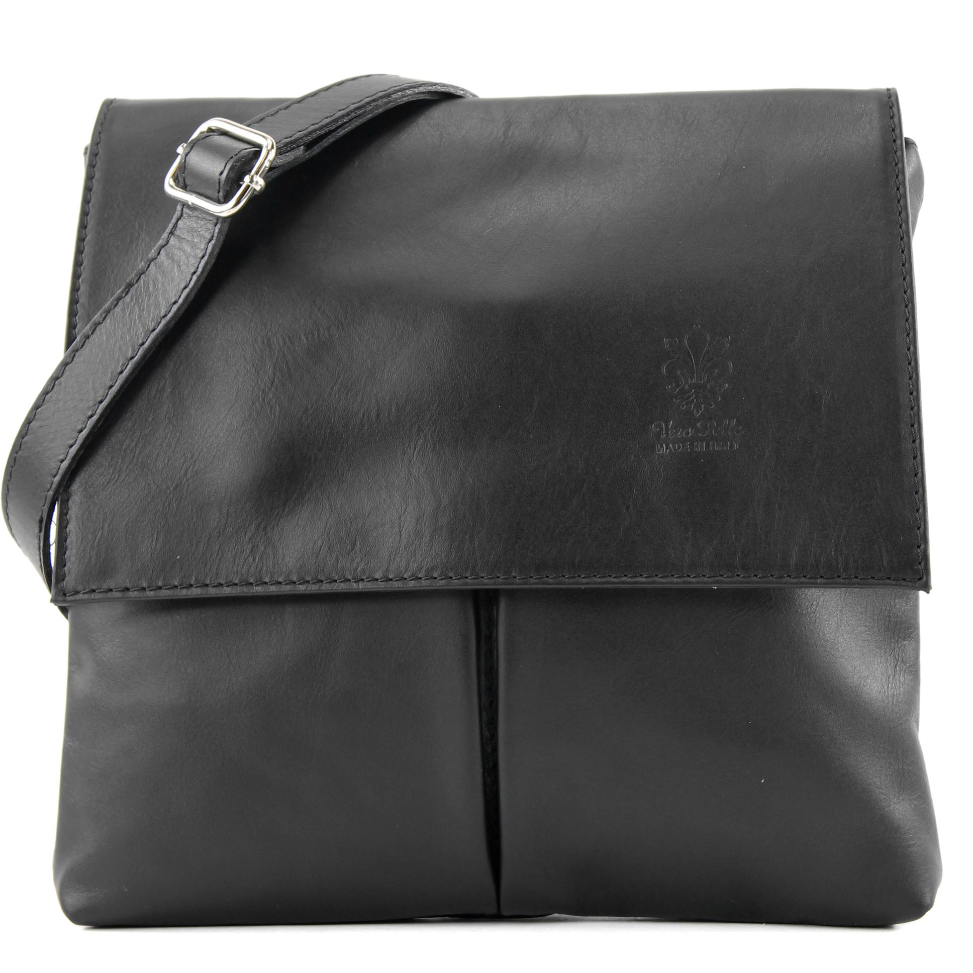 modamoda de T63 Damen Nappaleder Umhängetasche Schultertasche, handmade in Italy
