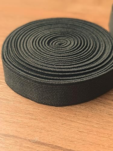 Miniatura 8 de Kawaii Easy Crafting Banda elástica negra de 34 pulgadas - 5 yardas, correas de costura de carrete elástico de punto de alta elasticidad para