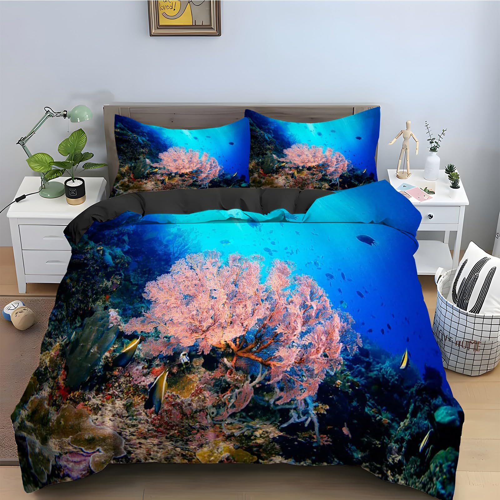 Housse de couette 240 x 260 corail pour sublimer votre chambre à coucher