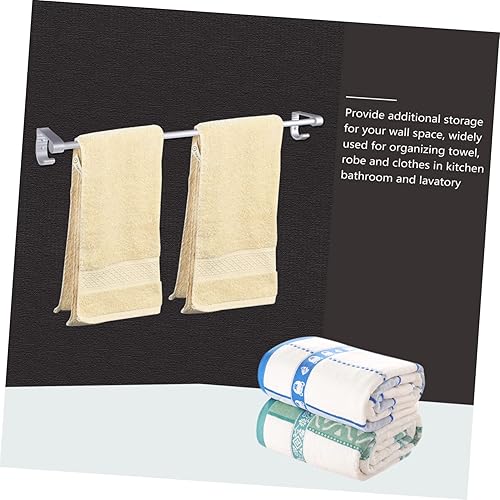 Miniatura 2 de Uonlytech Toallero Percha Espacio Aluminio Toallero Un Cuerpo Colgador Barra Toallero Organizador