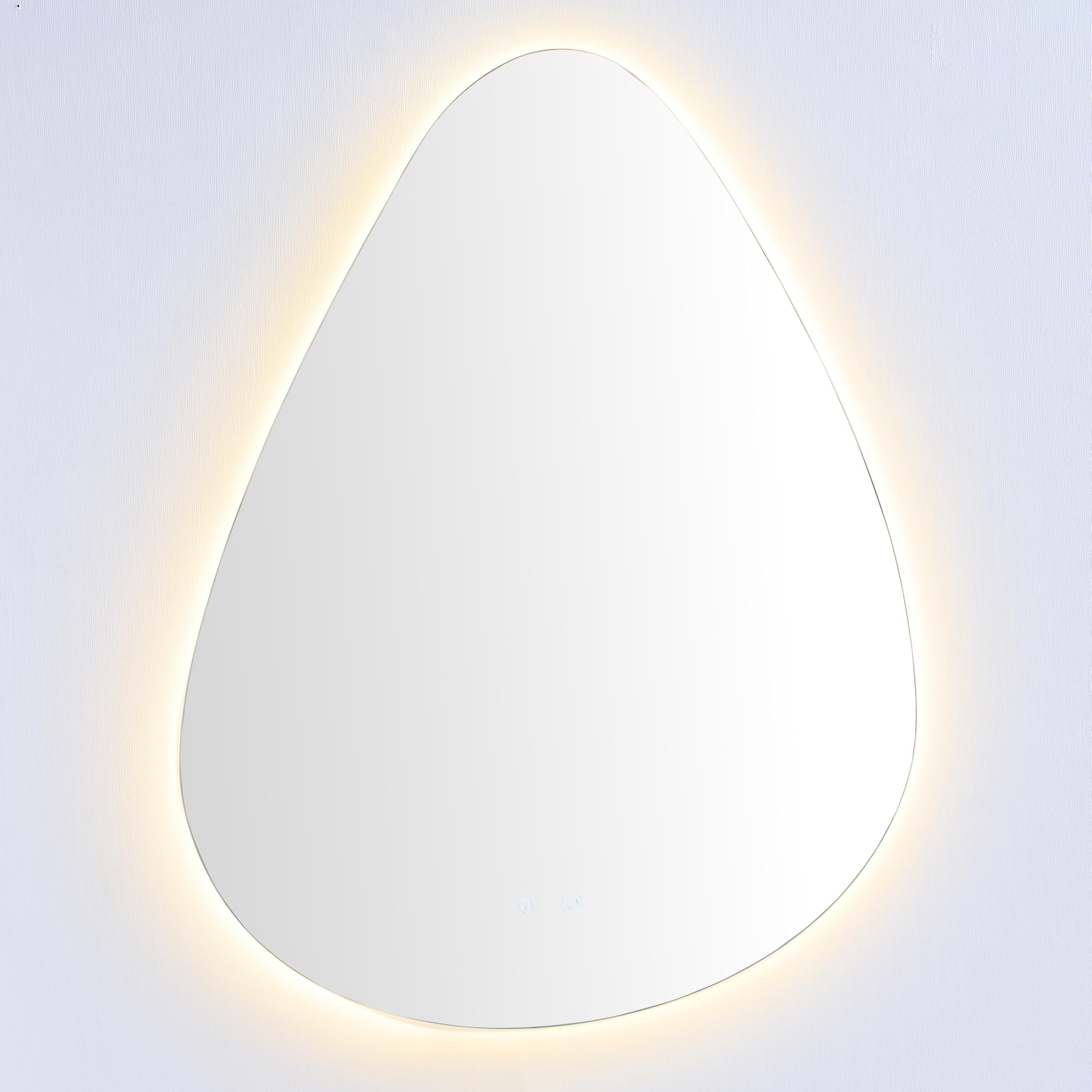 VIDI HOME Melin - Specchio da Bagno LED, 80×60 cm, a Goccia Anticondensa - Specchiera Retroilluminata con 3 Temperature di Luce per Bagno Moderno e Casa