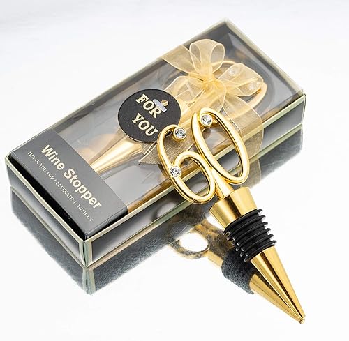 Miniatura 7 de 12 tapones de vino para cumpleaños 60, regalos de fiesta de aniversario de boda, regalos de fiesta de 60 cumpleaños, recuerdos de decoración para