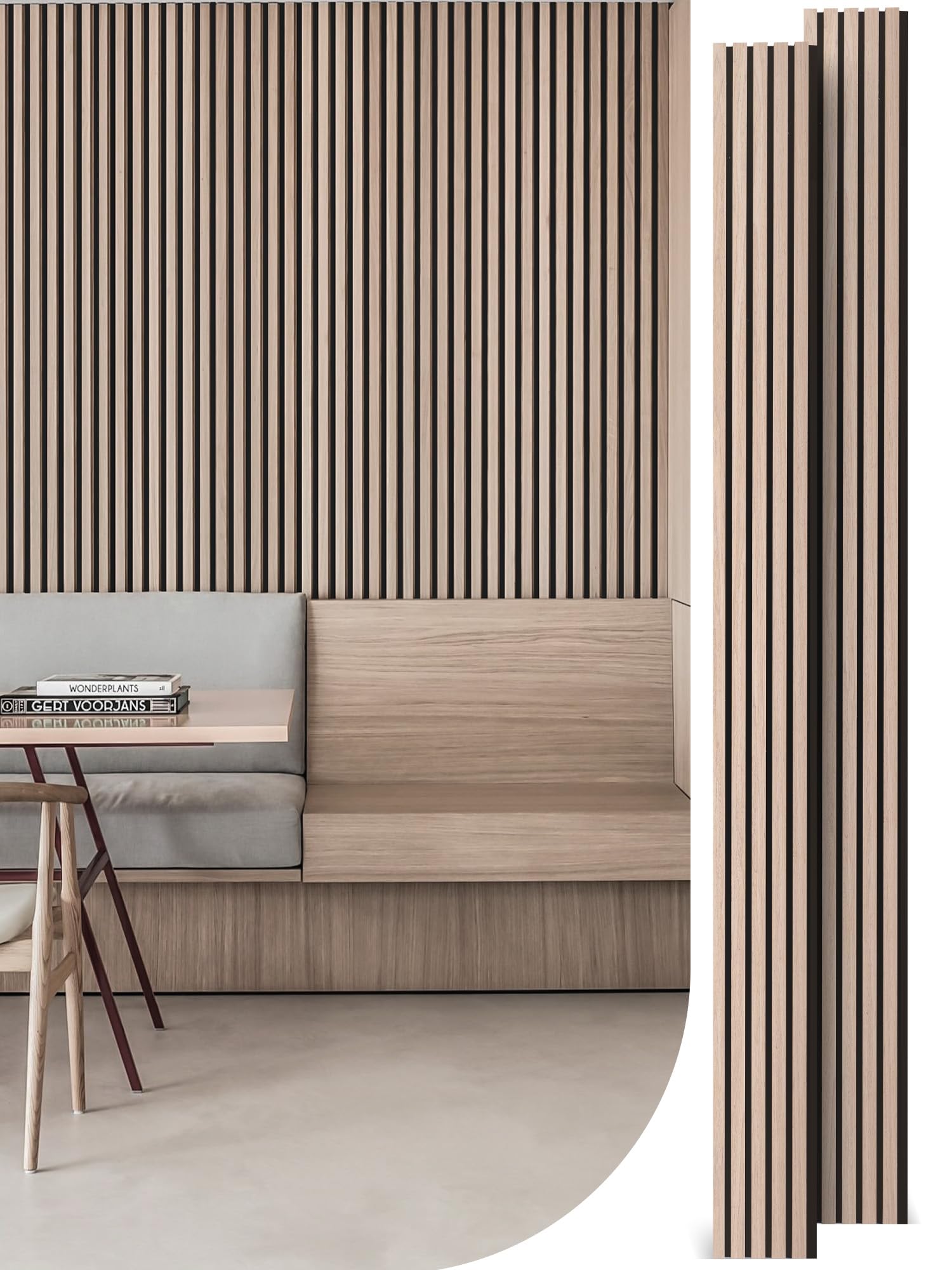 Amazon.com: Mollywell Wood Slat Wall Panels - Time-Saving