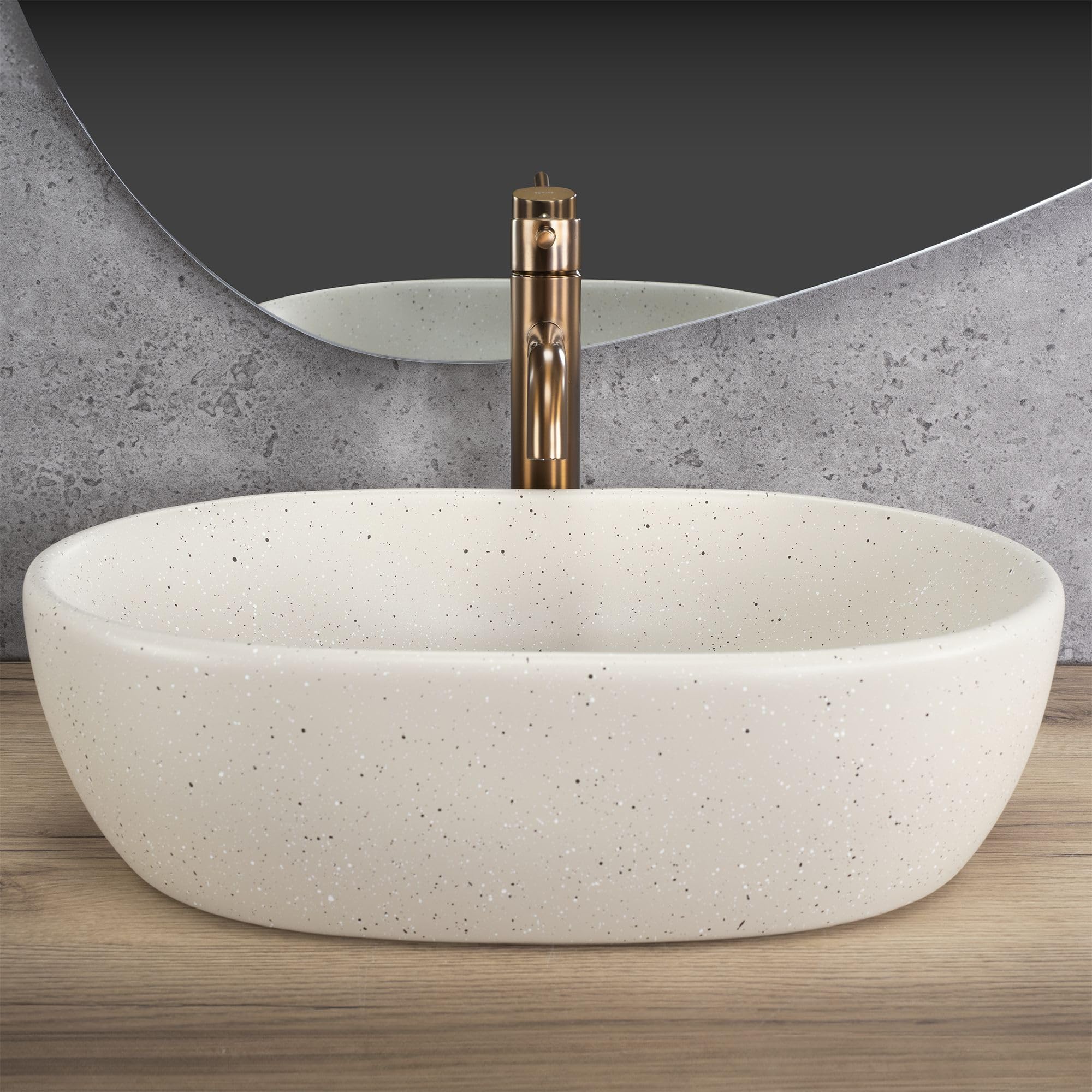 Lavabo Sobre Encimera Rea Amelia Sandy Beige 48X34,5X13,5Cm