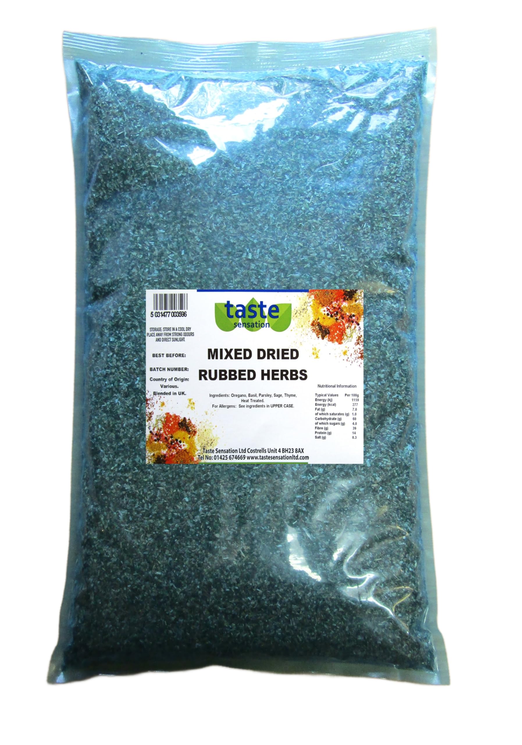 Taste Sensation Mixed Rubbed Herbs (1Kg)